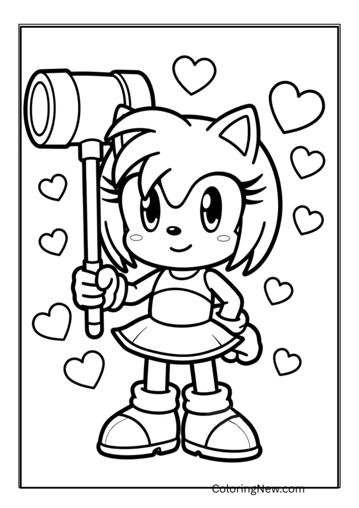 Amy holding her hammer