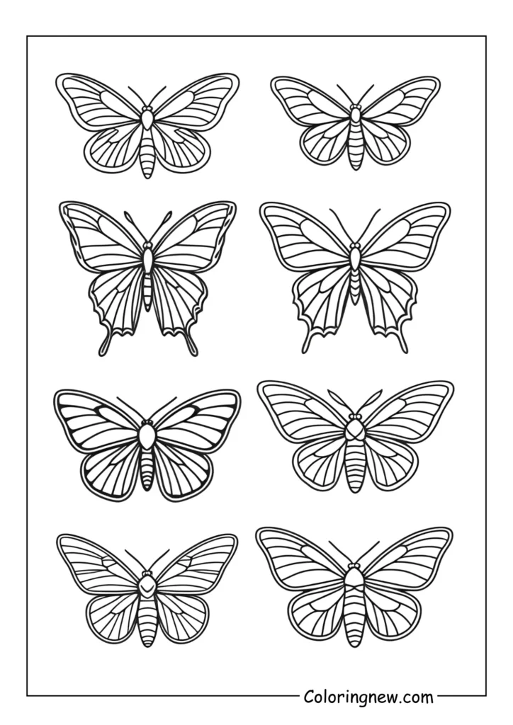 Butterfly and moth collection displayed in aesthetic