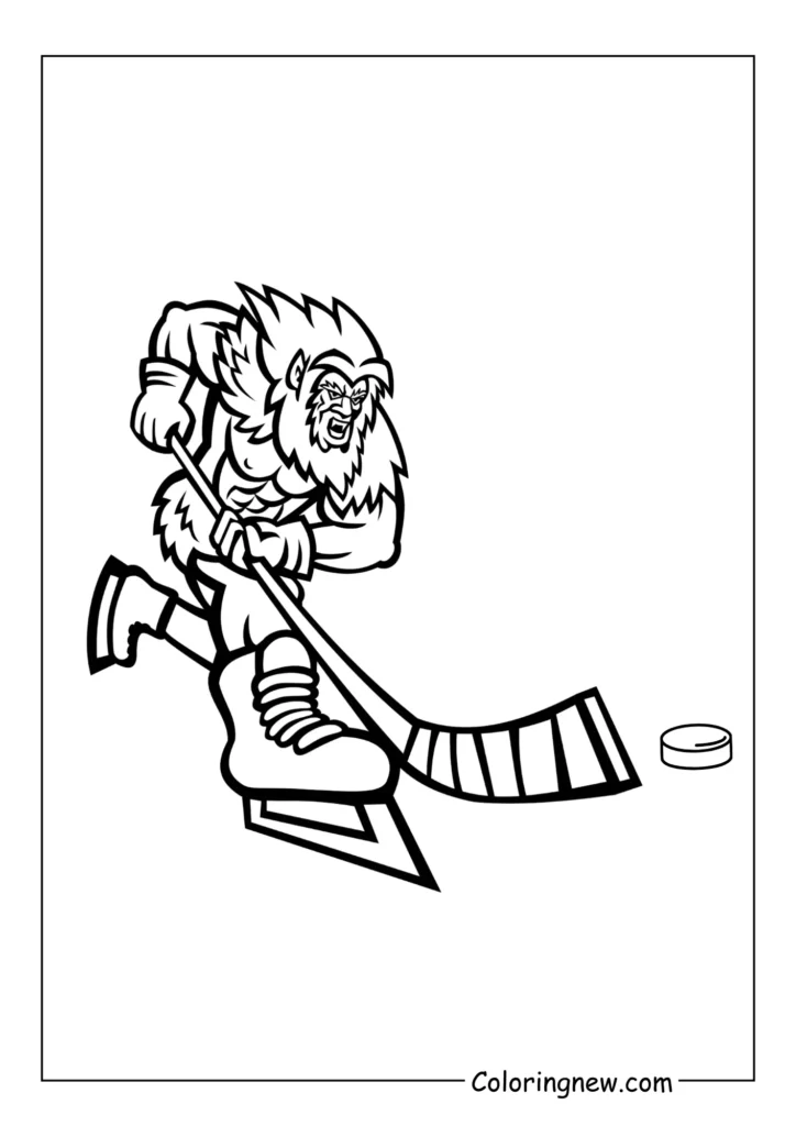 Cavemen playing hockey