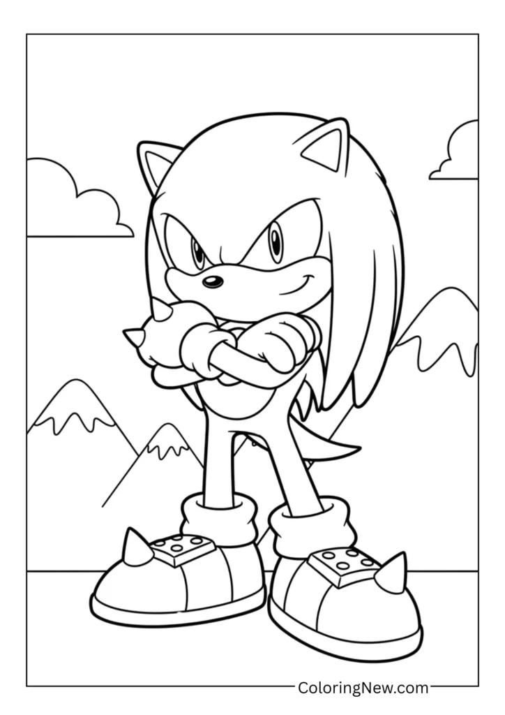 Knuckles standing heroically