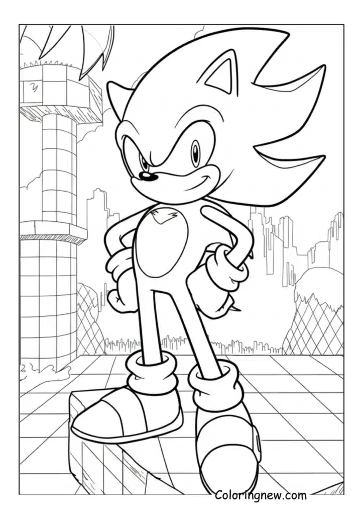 Modern Sonic standing confidently