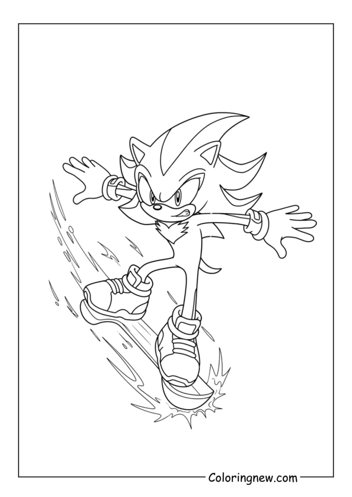 Shadow skating on his hover shoes 