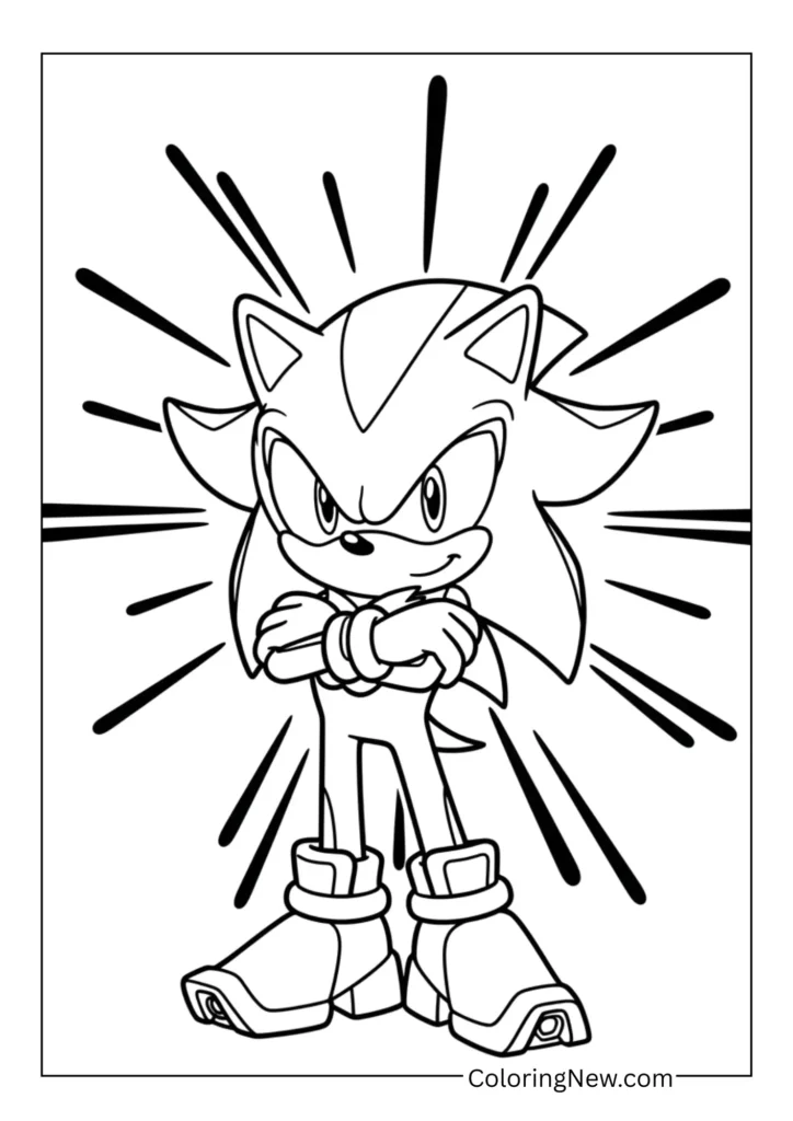 Shadow standing heroically with arms crossed