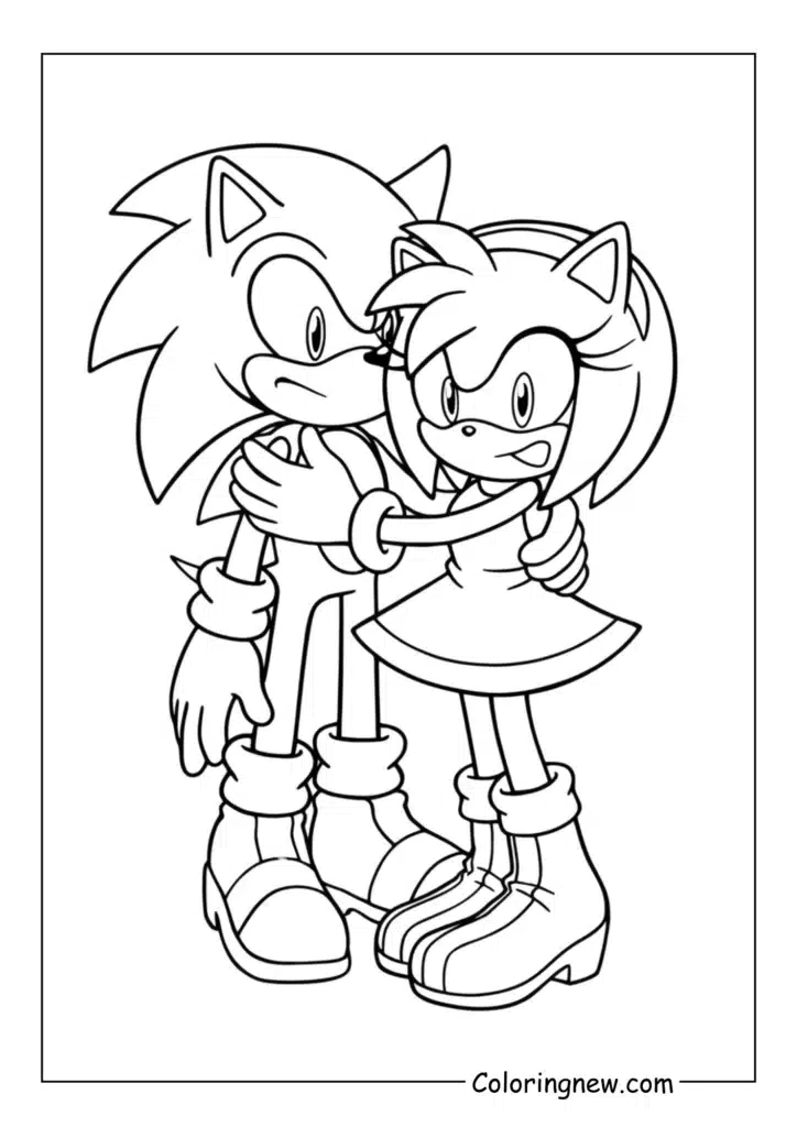 Sonic and Amy Rose standing together