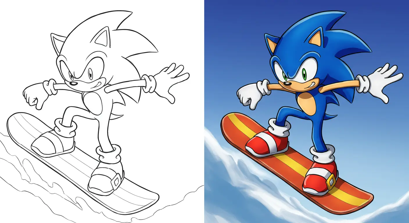 Sonic coloring pages