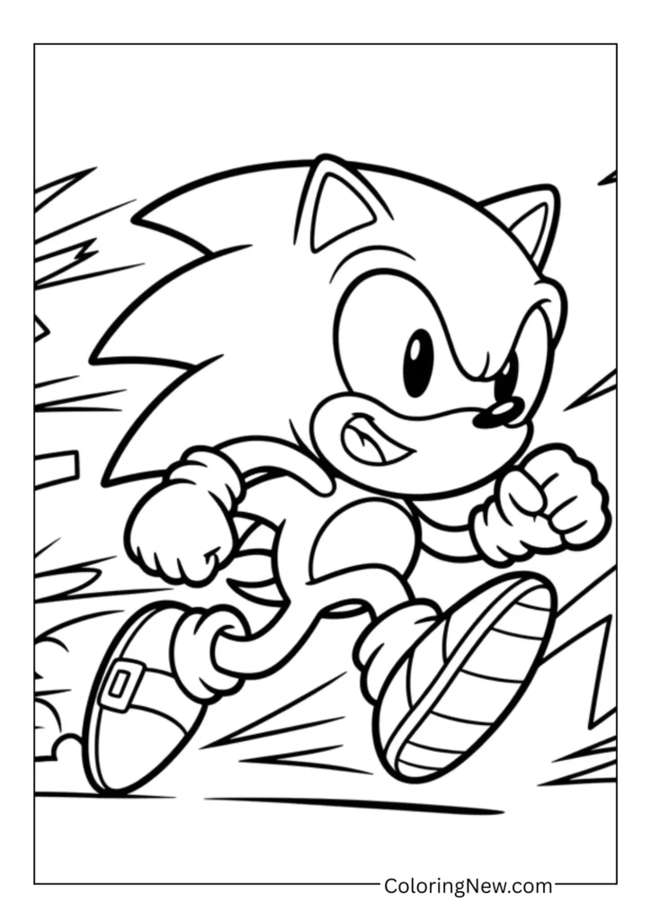Sonic dashing with motion lines