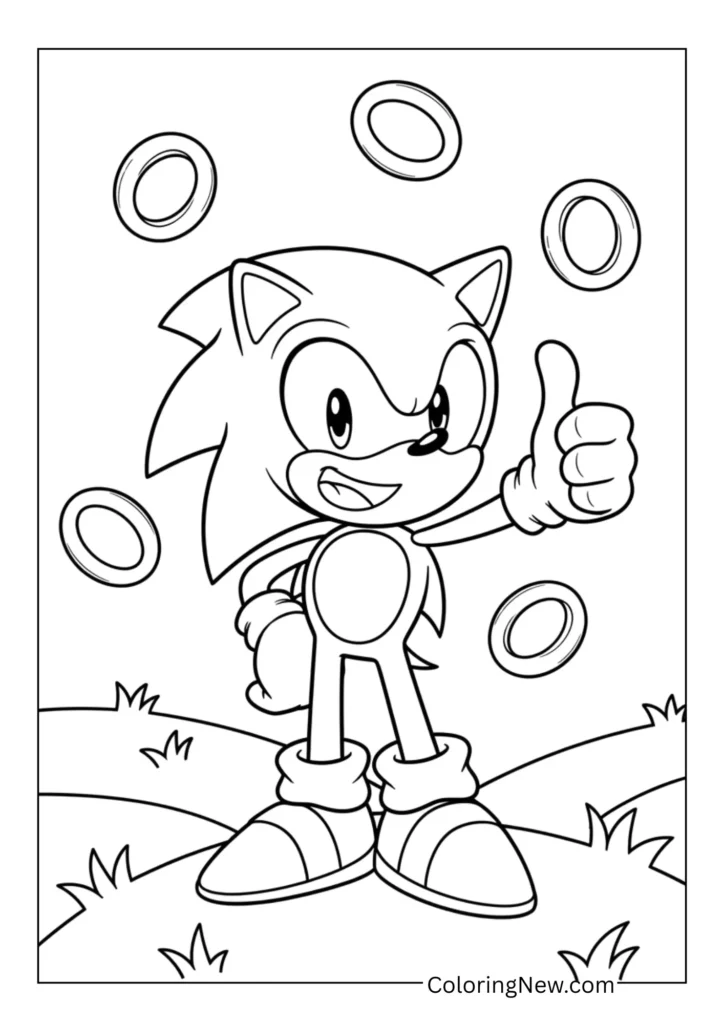 Sonic giving a thumbs-up