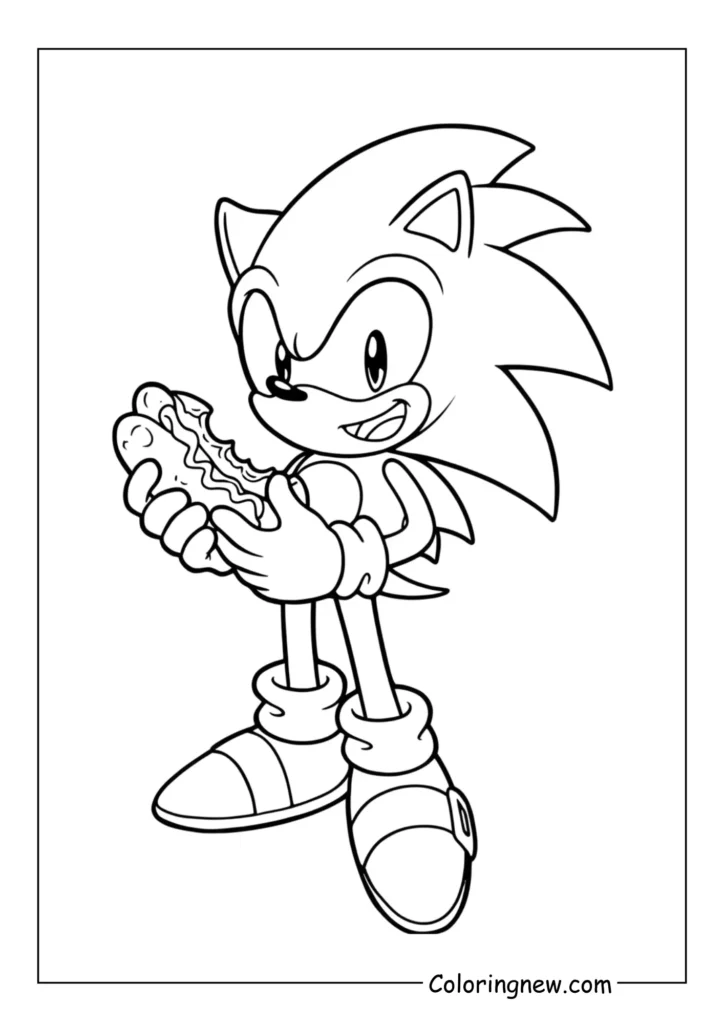 Sonic eats a sandwich 
