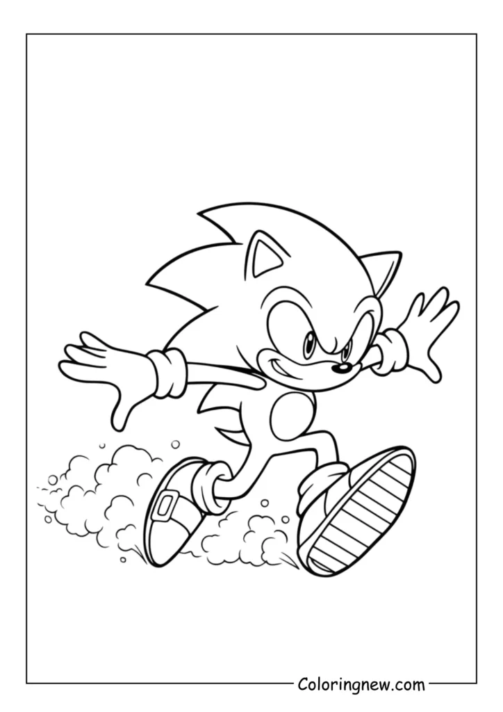 Sonic in his classic running