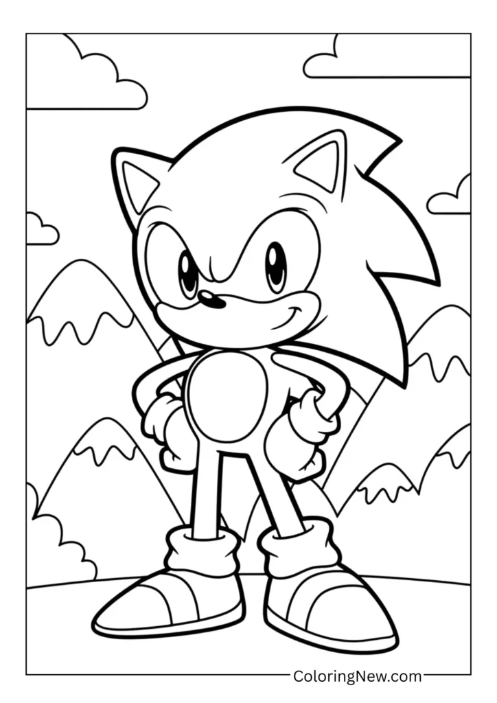 Sonic posing heroically
