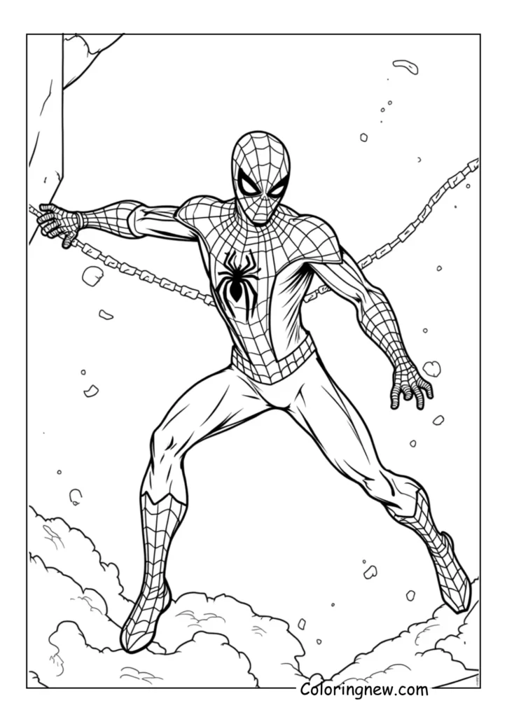 Spider-Man using his webs to create a shield_net