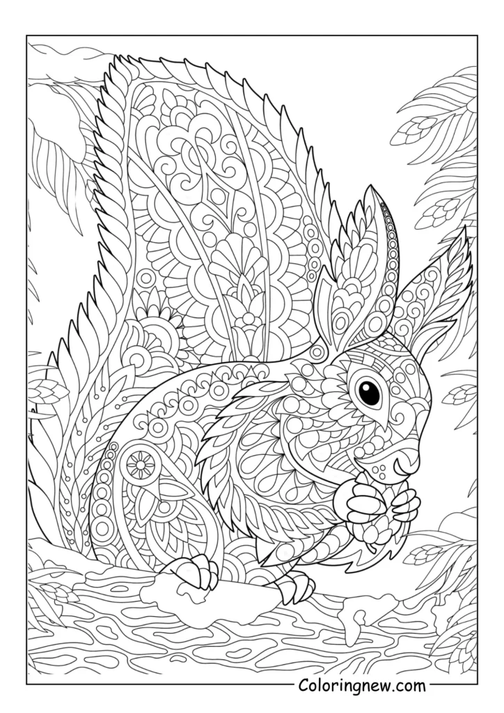 Squirrel Mandala Design