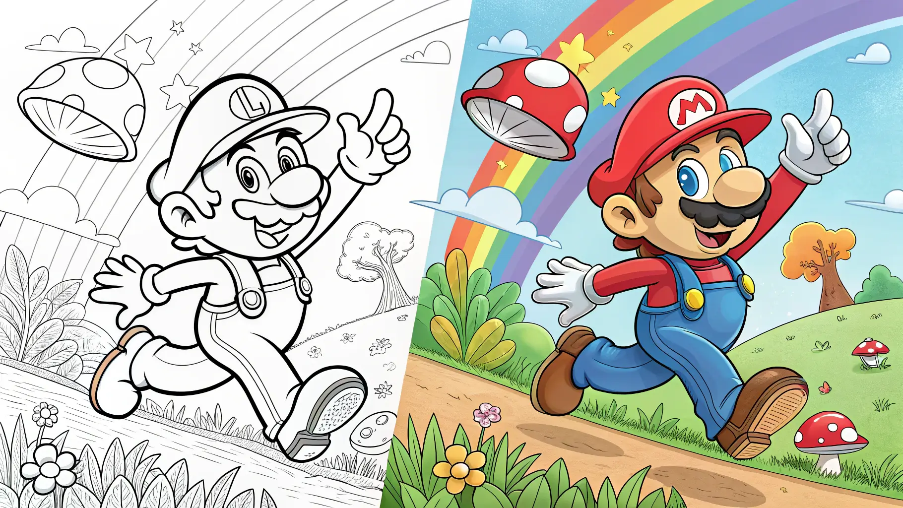 Super Mario Coloring Pages