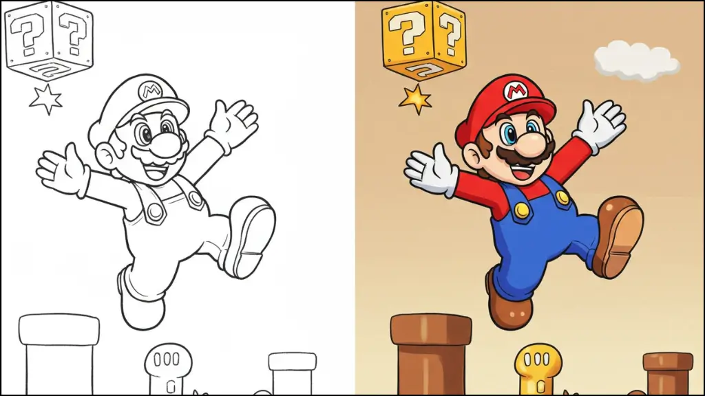 Super Mario Coloring Pages