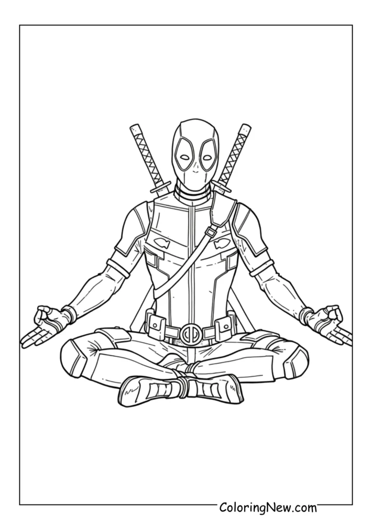 Deadpool doing yoga