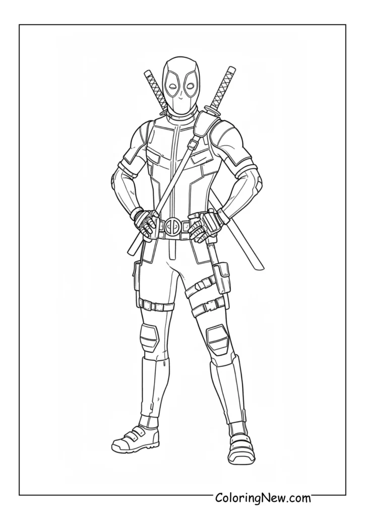 Deadpool in heroic stance