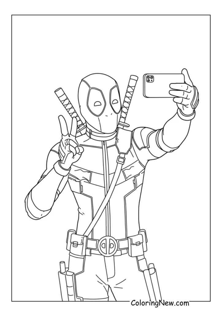 Deadpool taking selfie