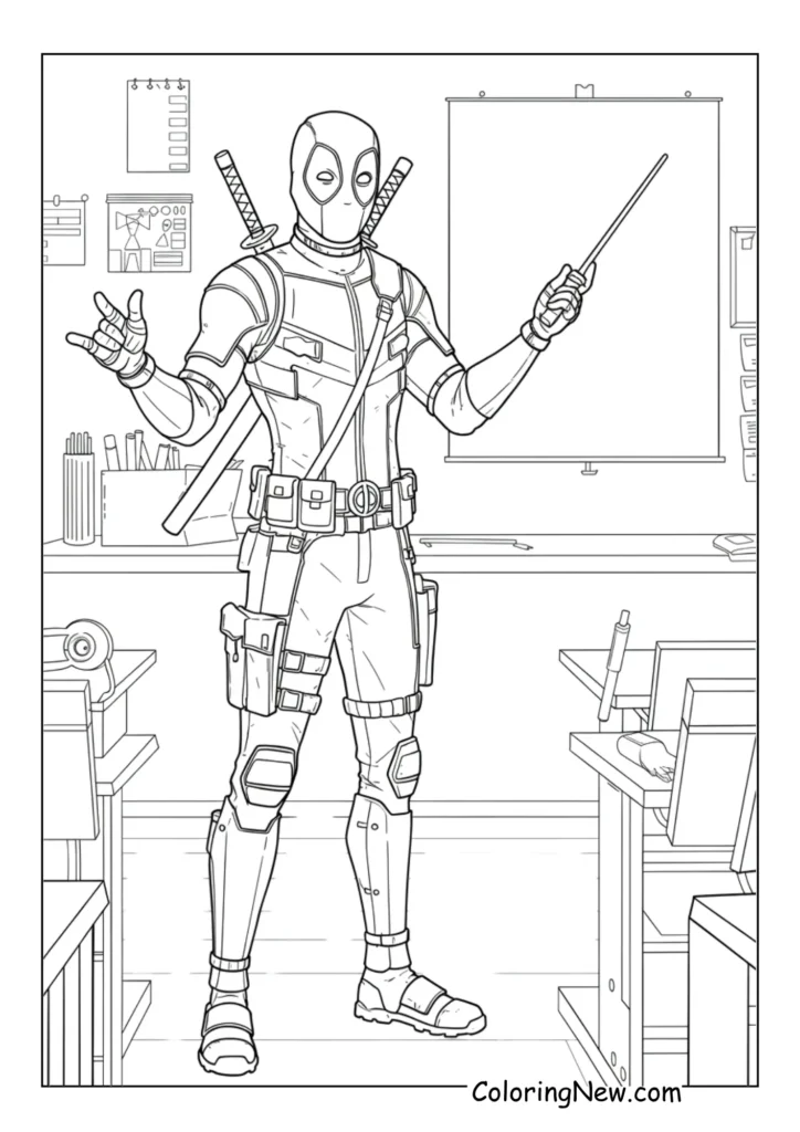 Deadpool teaching combat class
