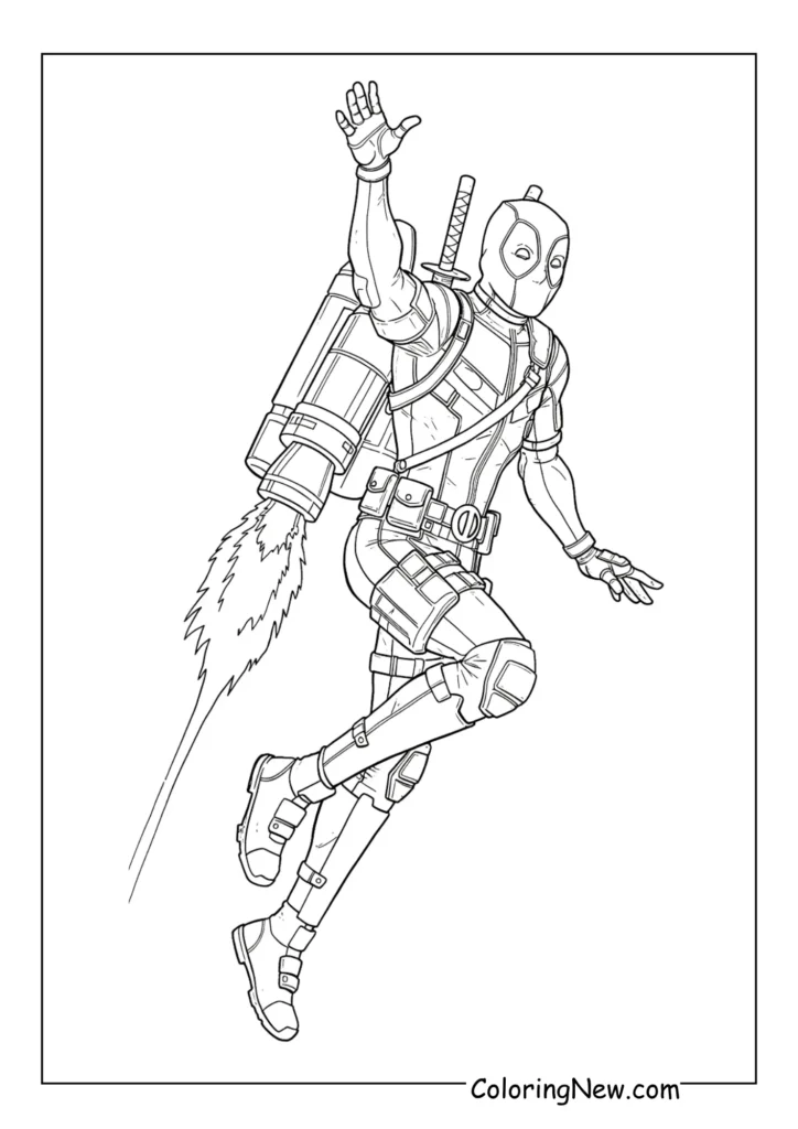 Deadpool with jetpack