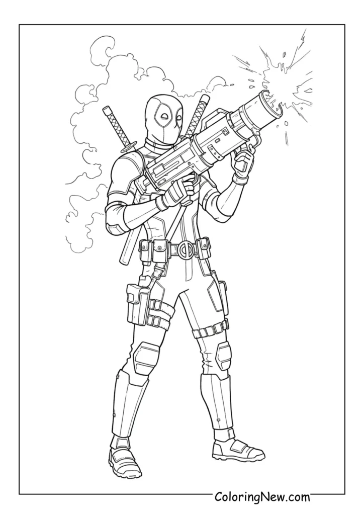 Deadpool with rocket launcher