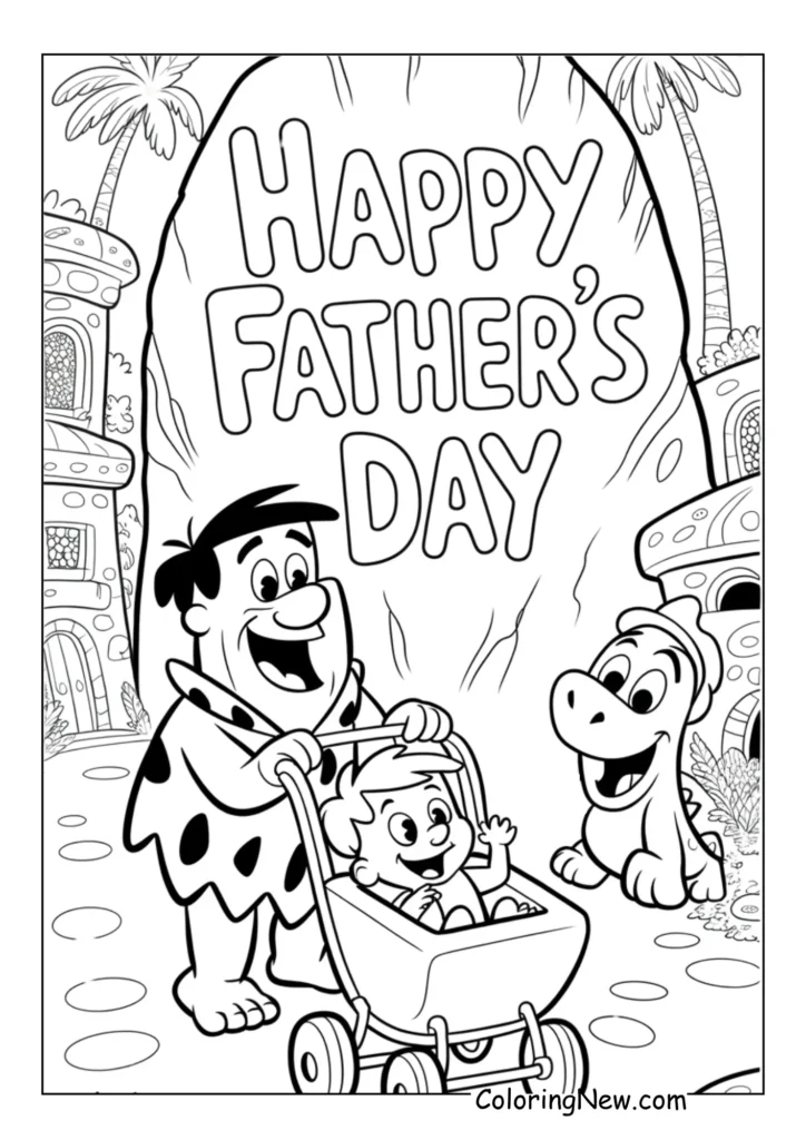 Fred Flintstone & Pebbles