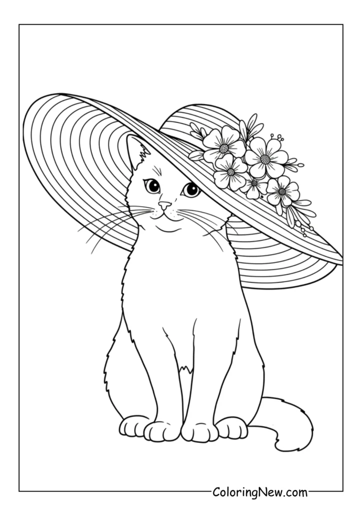 Hat-Wearing Fashion Cat
