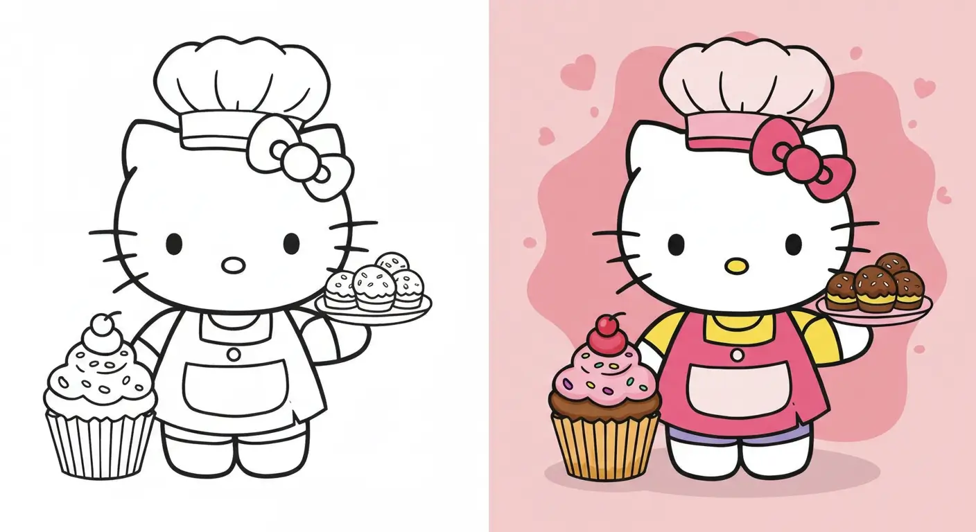 Hello Kitty Coloring Pages