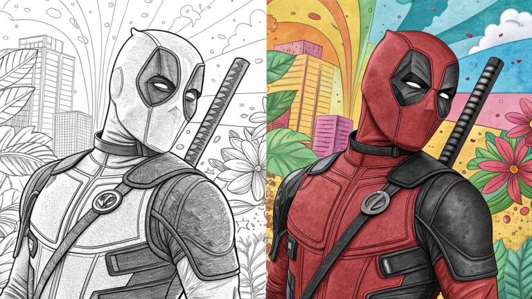 30 Deadpool Coloring Pages (Free Printables PDFs)