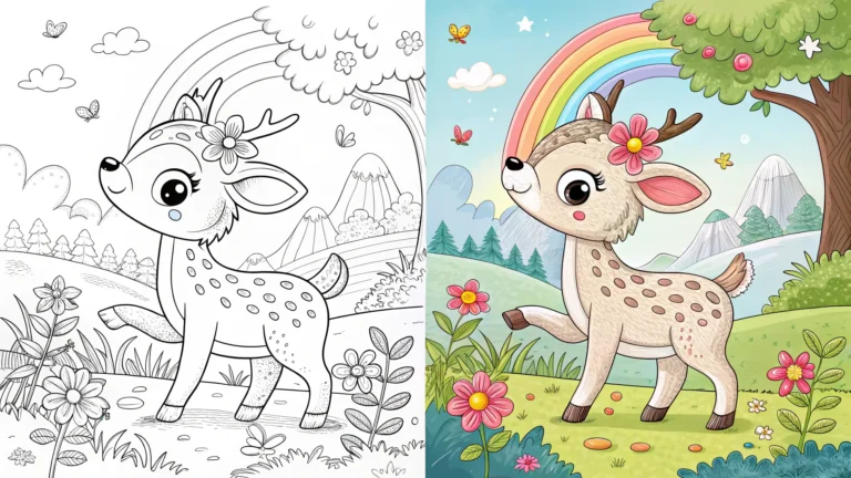 24 Cute Animals Coloring Pages (Free Printables PDF)