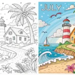 July Coloring Pages (22 Free & Easy Summer Activities)