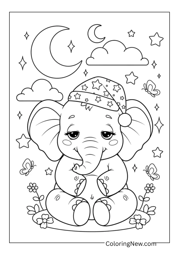 Sleepy Baby Elephant