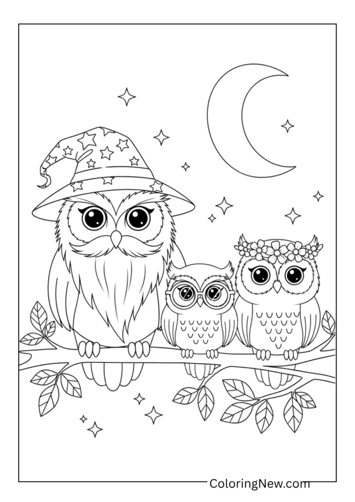 Wizard Owl Family