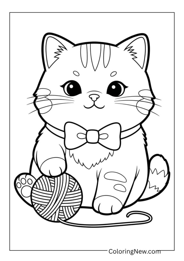 chubby kitten wearing a bowtie
