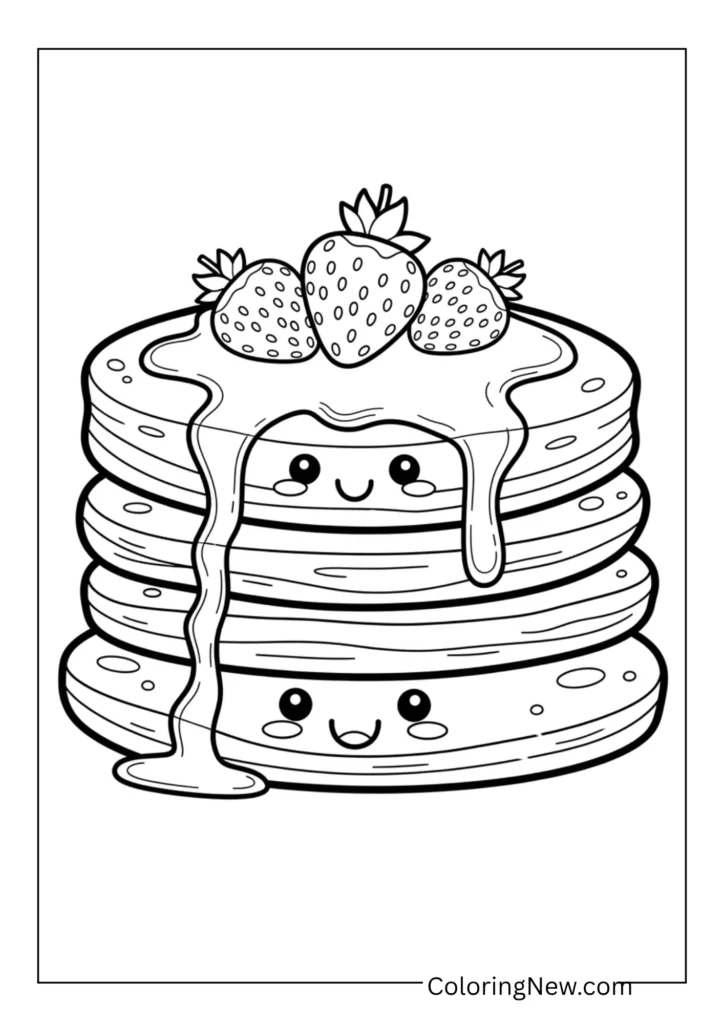 stack of smiling pancakes