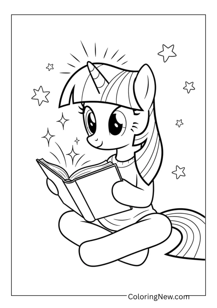 Twilight Sparkle Reading