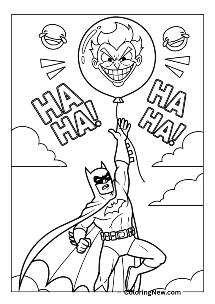 Batman Catching Joker’s Balloon