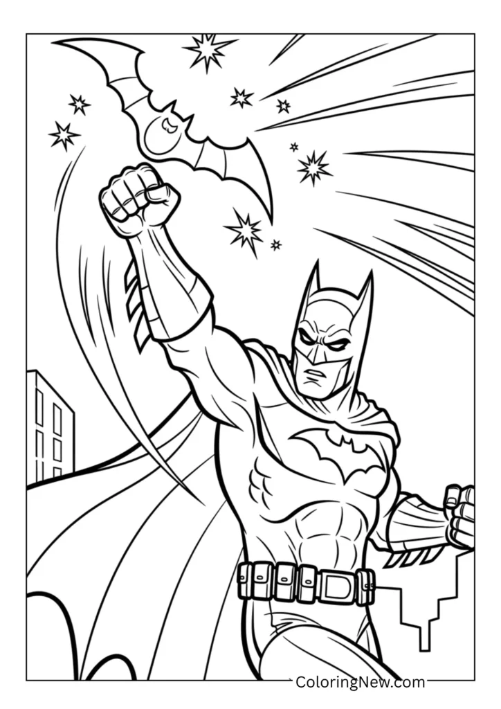 Batman Throwing a Batarang