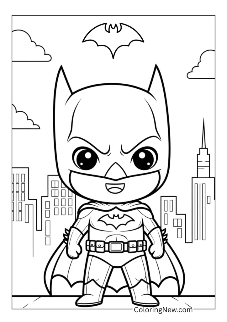 Batman with the Bat-Signal