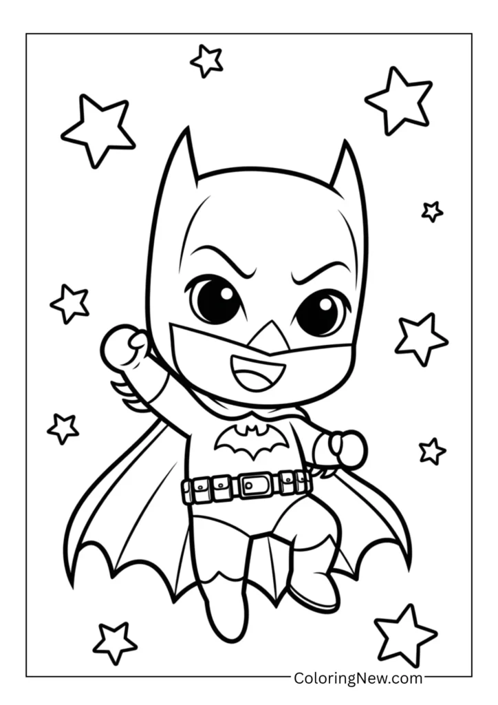 Chibi Batman Jumping