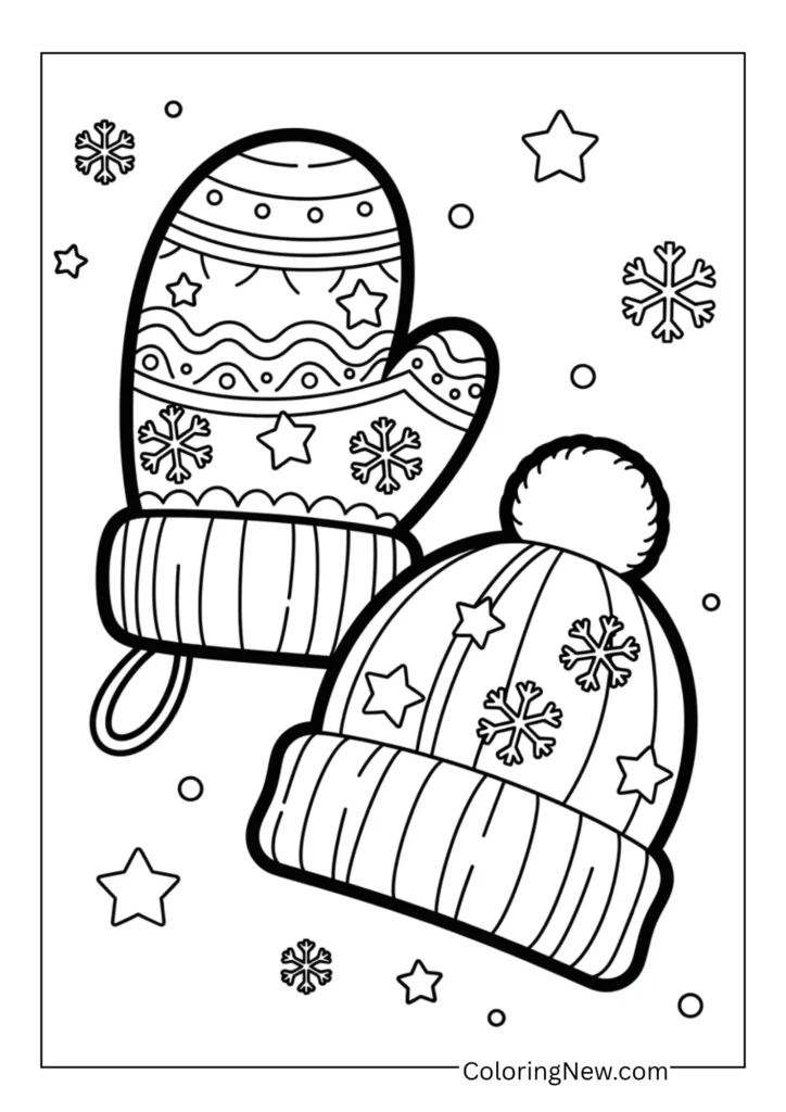 Cozy mitten and wool hat pattern