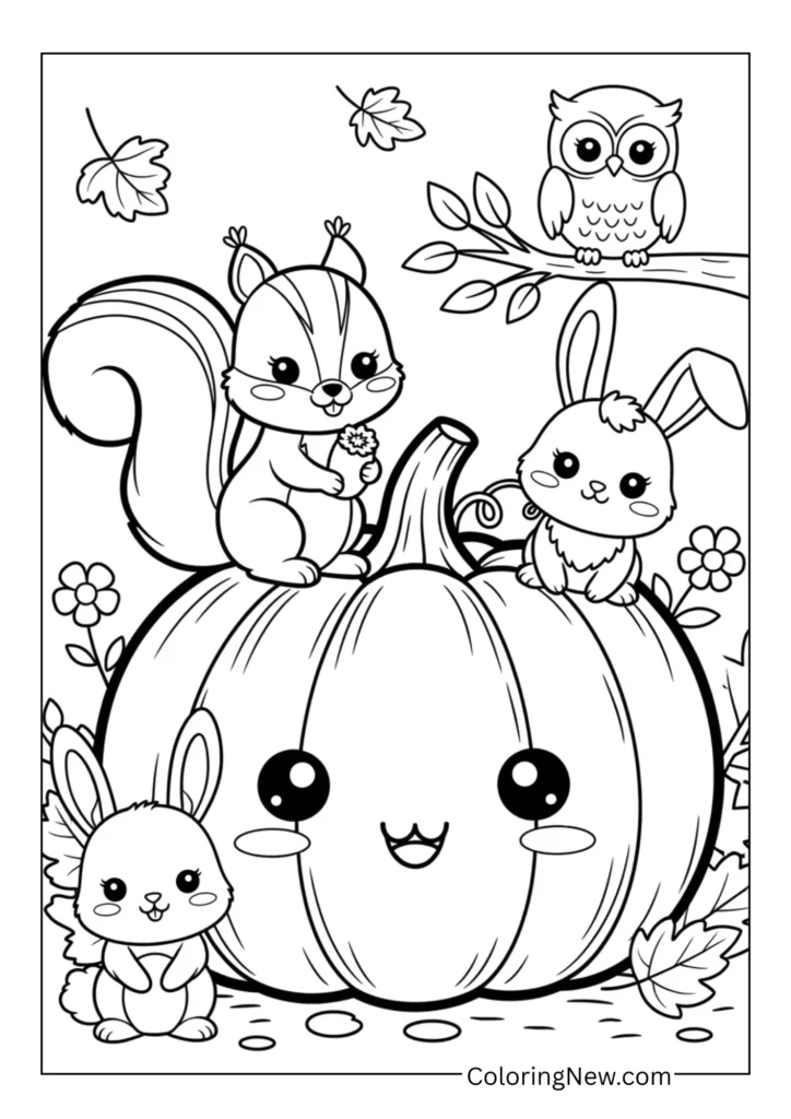 Forest Pumpkin Friends