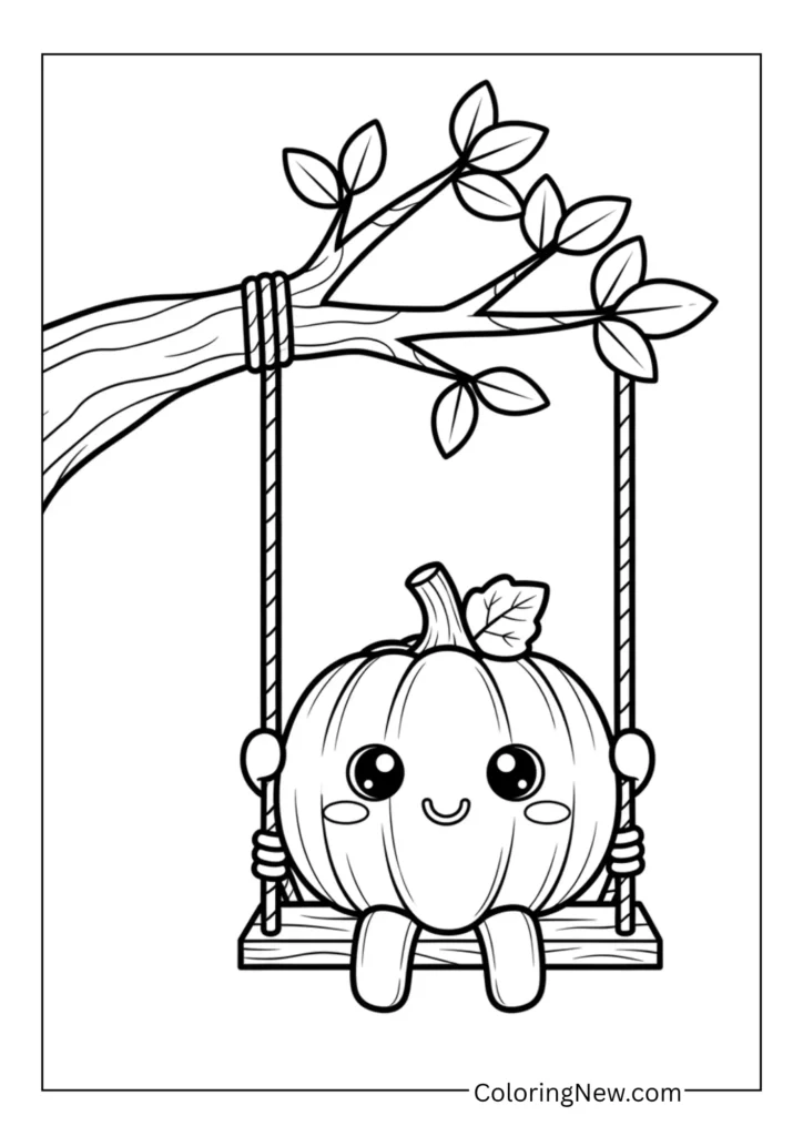 Pumpkin on a Swing
