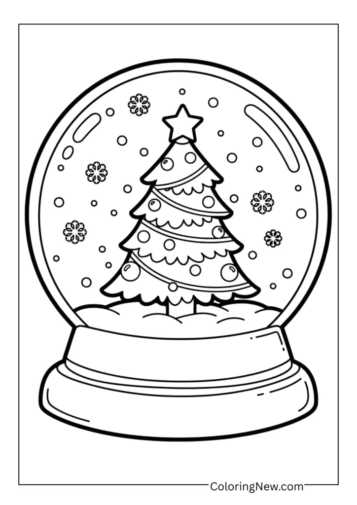 Snow globe with a small Christmas tree inside