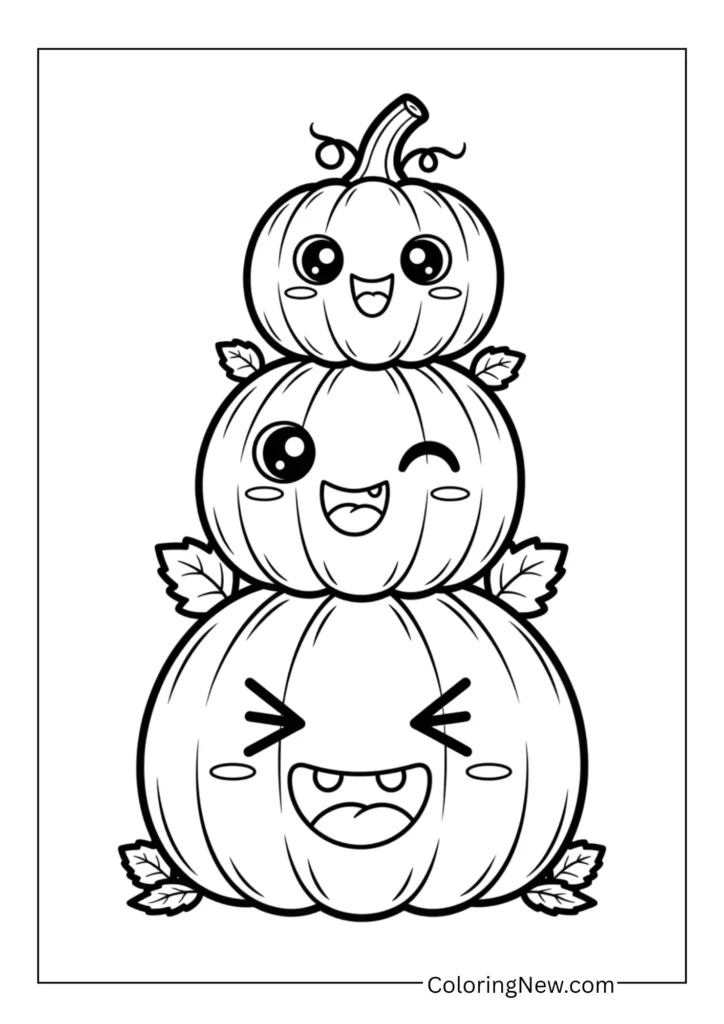 Stacked Pumpkin Tower