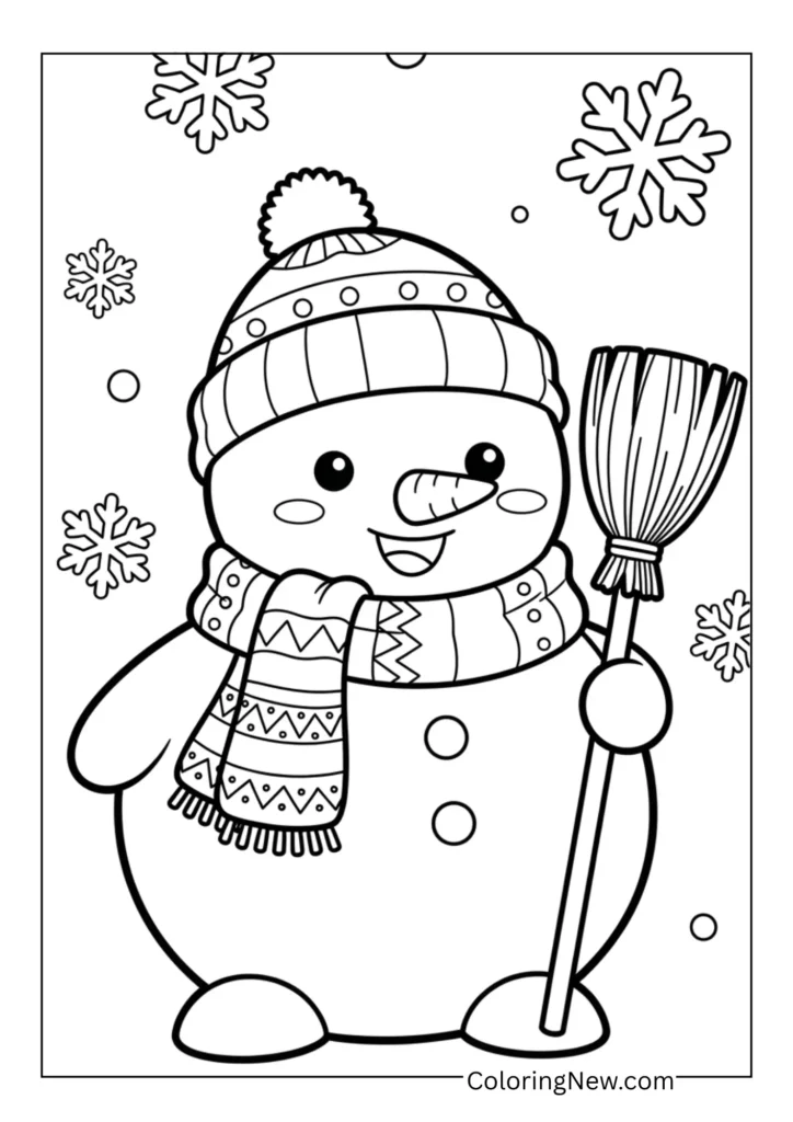 snowman wearing a cozy scarf and hat