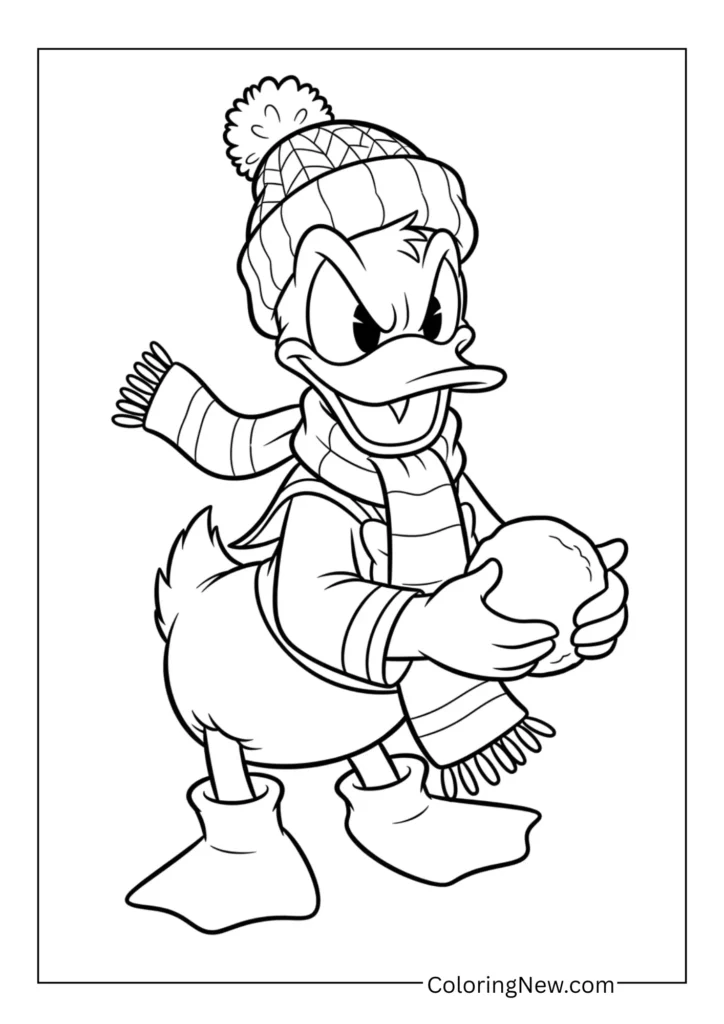Donald Duck in Winter Gear
