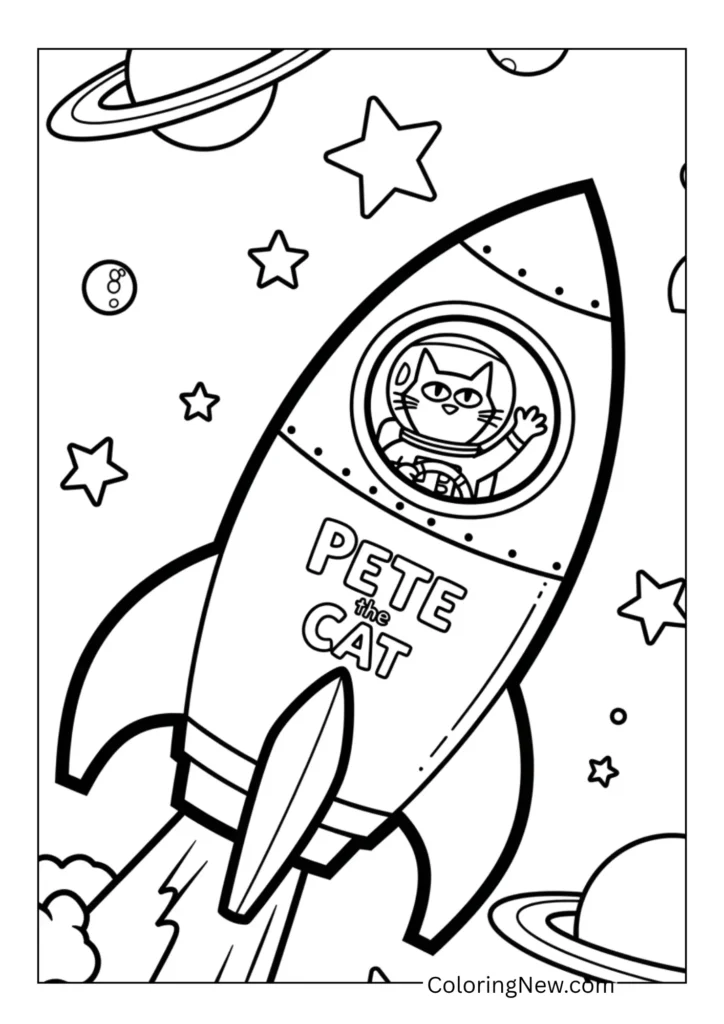 Pete the Cat in Space Rocket