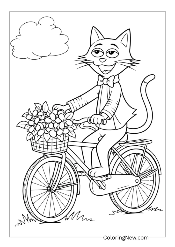 Pete the Cat on a Bicycle