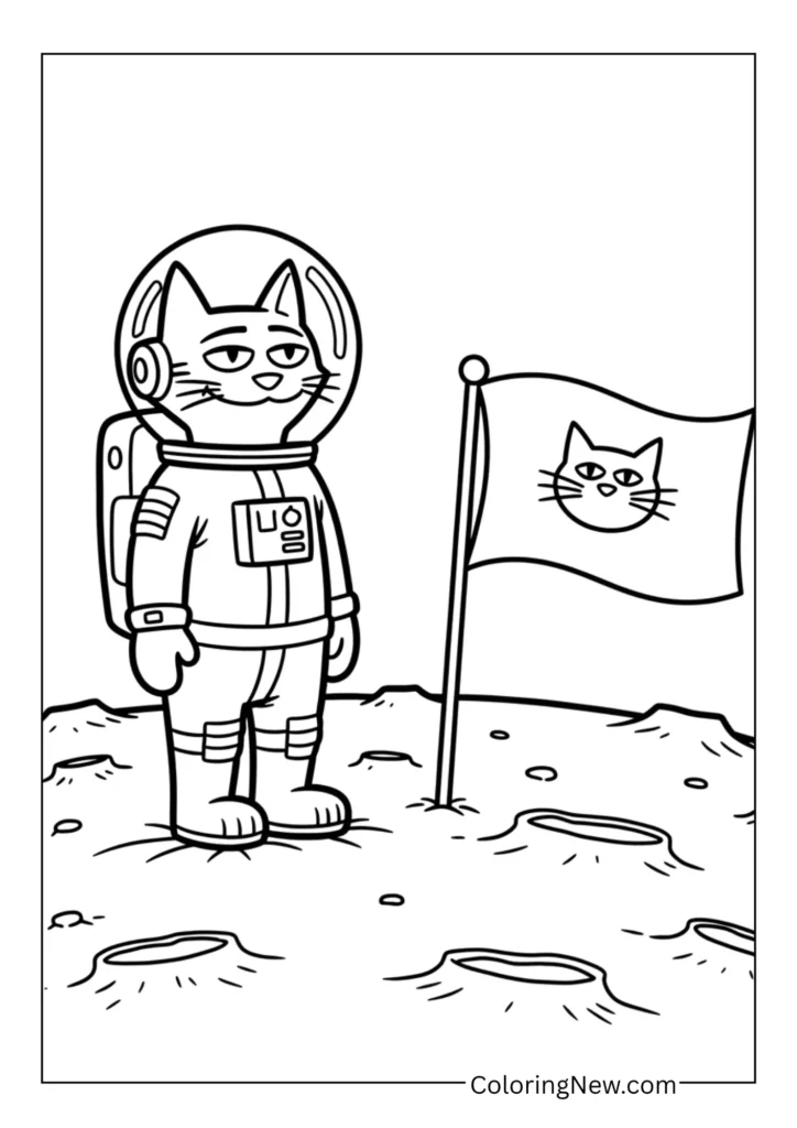 Pete the Cat on the Moon
